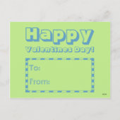 幼虫の学校はバレンタインデーをからかいます シーズンポストカード (裏面)