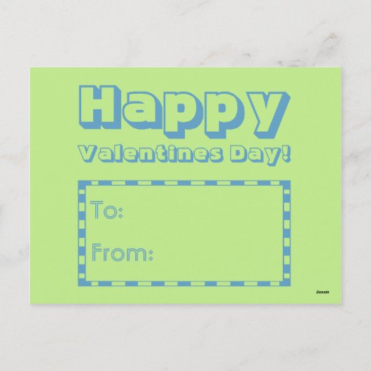 幼虫の学校はバレンタインデーをからかいます シーズンポストカード (裏面)