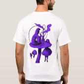 幼虫の紫色の盛り土 Tシャツ (裏面)