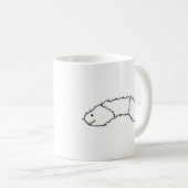 幼虫-かわいいおもしろいの羊毛質くまのスケッチの芸術 コーヒーマグカップ (正面右)