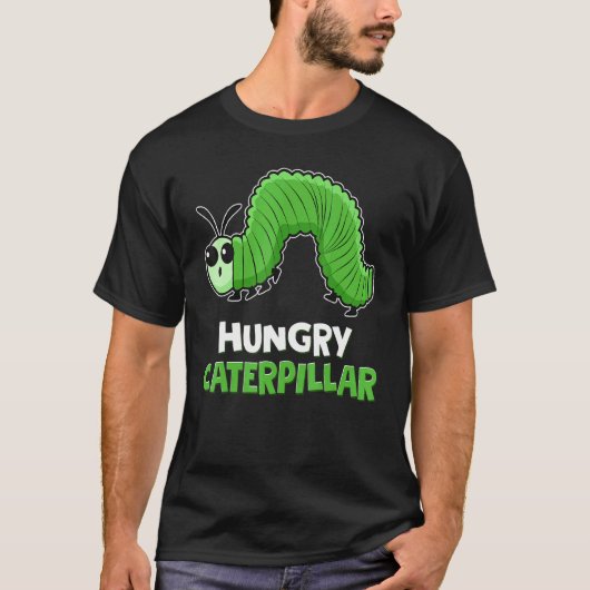 幼虫 はう 昆虫 モス カラフル ハチ 虫 空腹 イモムシ Tシャツ (正面)