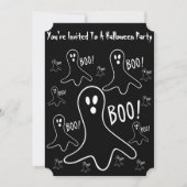 幽霊おもしろいがハロウィーンのためにブーを叫ぶ 招待状 (正面)