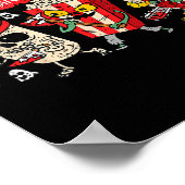 幽霊おもしろいでホラー映画を見るハロウィーンSke ポスター (角)