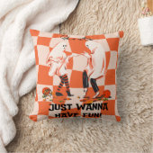 幽霊おもしろいはおもしろいハロウィンオレンジを食べたい クッション (ブランケット)