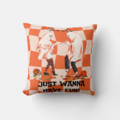 幽霊おもしろいはおもしろいハロウィンオレンジを食べたい クッション (正面)