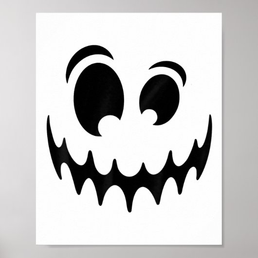 幽霊おもしろいカボチャ顔衣装ハロウィンジャックO ポスター (正面)