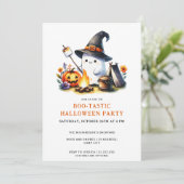 幽霊おもしろいキャンパーブー – タスティックハローウィンパーティ 招待状 (スタンド正面)