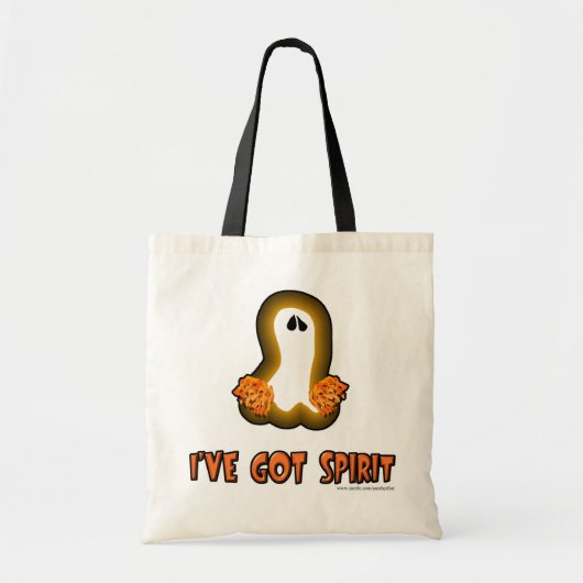 幽霊おもしろいスピリットハロウィーンエピックスローガン トートバッグ (正面)