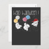 幽霊おもしろいティー、ハロウィンシャツ、ハロウィンギフト シーズンポストカード (正面/裏面)