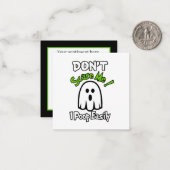 幽霊おもしろいハロウィーンウンチ簡単追加気持ち ノートカード (正面/裏面インサイチュ)