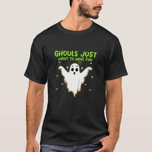 幽霊おもしろいハローウィンパーティの衣装 Tシャツ (正面)