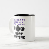 幽霊おもしろいハンター超常現象調査員 ツートーンマグカップ (正面左)