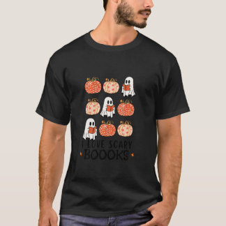 幽霊おもしろいブック読のパンプキンハロウィーンブックL Tシャツ