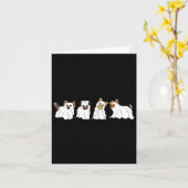 幽霊おもしろいヨークシャーテリアヨークシャーテリアドッグラバーハル カード (黄色い花)