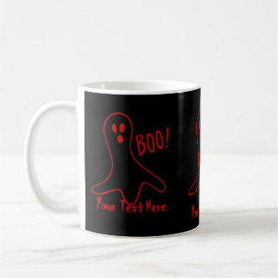 幽霊おもしろい叫びブーハロウィーングラフィックスデザイン コーヒーマグカップ