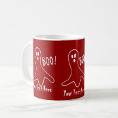 幽霊おもしろい叫ぶブーのハロウィーンスプーク コーヒーマグカップ (正面左)