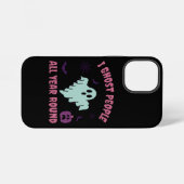 幽霊おもしろい引用文ハロウィーン iPhoneケース (裏面横)