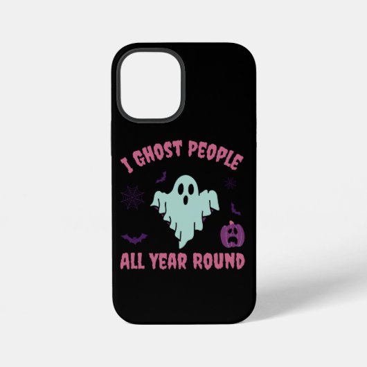 幽霊おもしろい引用文ハロウィーン iPhoneケース (裏面)