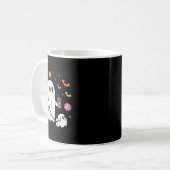 幽霊おもしろい歩くドッグ不気味幽霊コーヒーハロー コーヒーマグカップ (正面左)
