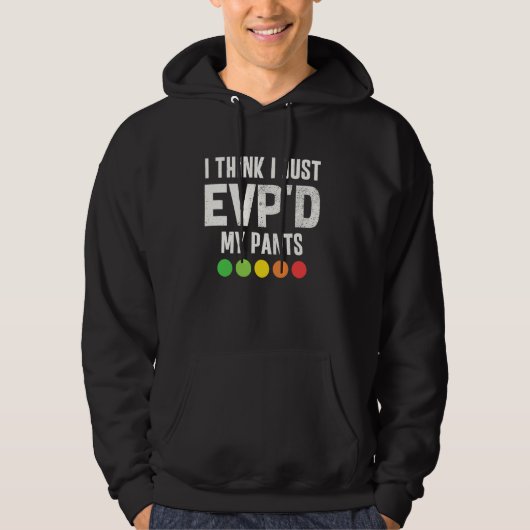 幽霊おもしろい狩りパラノーマルI just EVP'D My Pan パーカ (正面)