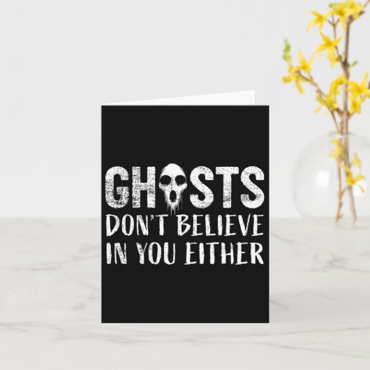 幽霊おもしろい狩り超常現象調査員幽霊たち カード (黄色い花)