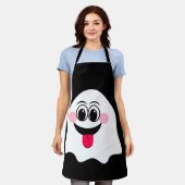 幽霊おもしろい絵文字！ エプロン (着用した状態)
