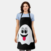 幽霊おもしろい絵文字！ エプロン (着用した状態)