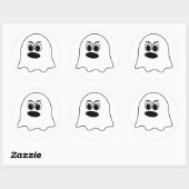 幽霊おもしろい絵文字! ラウンドシール (シート)