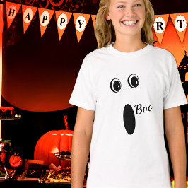 幽霊おもしろい顔ハロウィンクーストーム Tシャツ