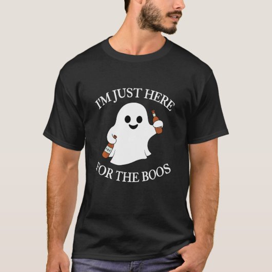 幽霊おもしろいI Just Halloween For The Boos Tシャツ (正面)