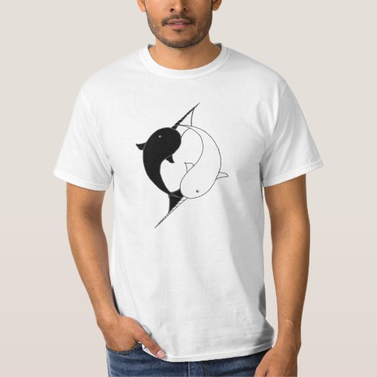 幽霊および忍者Narwhals Tシャツ (正面)