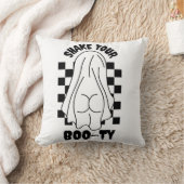 幽霊お尻デザイン- "Shake Your Boo-ty" クッション (ブランケット)