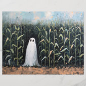 幽霊お洒落コーンフィールドスクラップブック紙 (正面)