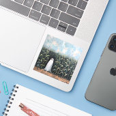 幽霊お洒落コーンフィールド油彩画 シール (ノートパソコンとiPhone)