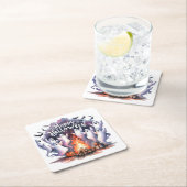 幽霊お洒落ハロウィーン紙コースター スクエアペーパーコースター (インサイチュ)