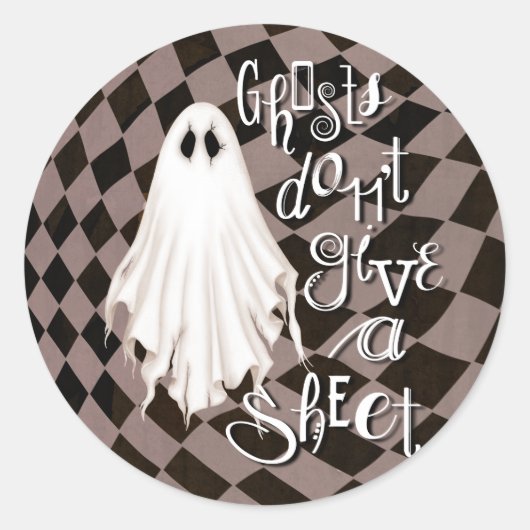 幽霊がシ与えート・ラウンド・ステッカーを使用しない ラウンドシール (正面)
