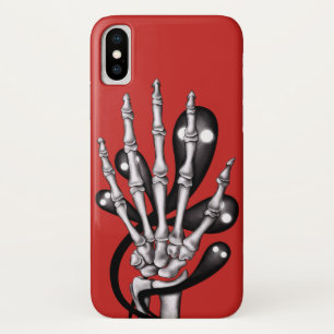 幽霊が付いている骨組手 iPhone X ケース