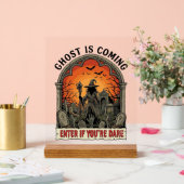 幽霊が来る魔女墓地ゾンビの手 ハロウィン アクリルサイン (ウェディング)