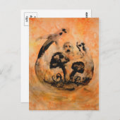 幽霊きのこ葉書 ポストカード (正面/裏面)