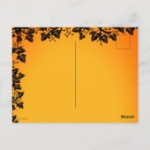 幽霊こうもりと猫、ハッピーハローウィン! ポストカード (裏面)