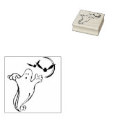 幽霊こうもりイラストレーションスタンプ ラバースタンプ (押印)