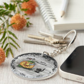 幽霊こうもりネコハッピーハローウィン! キーホルダー (正面右)