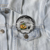 幽霊こうもりネコハッピーハローウィン! 缶バッジ (インサイチュ)