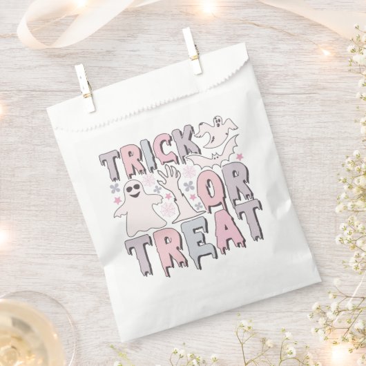 幽霊こうもりパステルトリックオートリートハロウィーン フェイバーバッグ (クリップ留めされた状態)