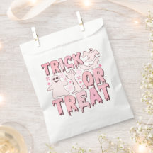 幽霊こうもりピンク&ホワイトトリックまたはトリートハロウィーン