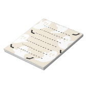 幽霊こうもり破線ハロウィン空白の ノートパッド (回転)