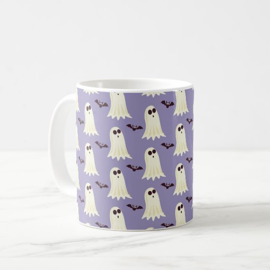 幽霊たちとこうもりコーヒーカップ コーヒーマグカップ (正面左)