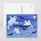 幽霊たちとこうもり ポストカード (正面/裏面)