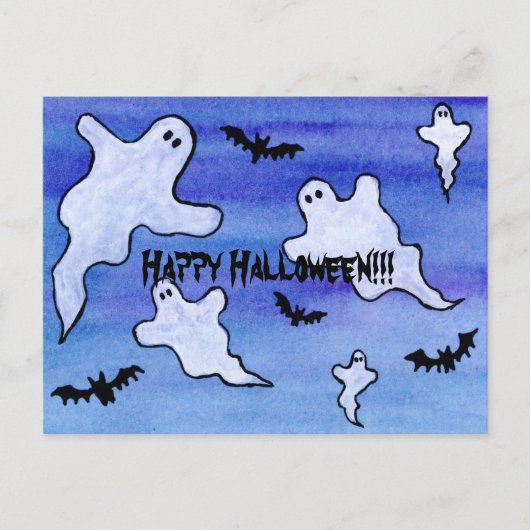 幽霊たちとこうもり ポストカード (正面)