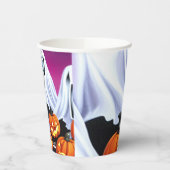 幽霊たちとカボチャ紙カップ 紙コップ (左)